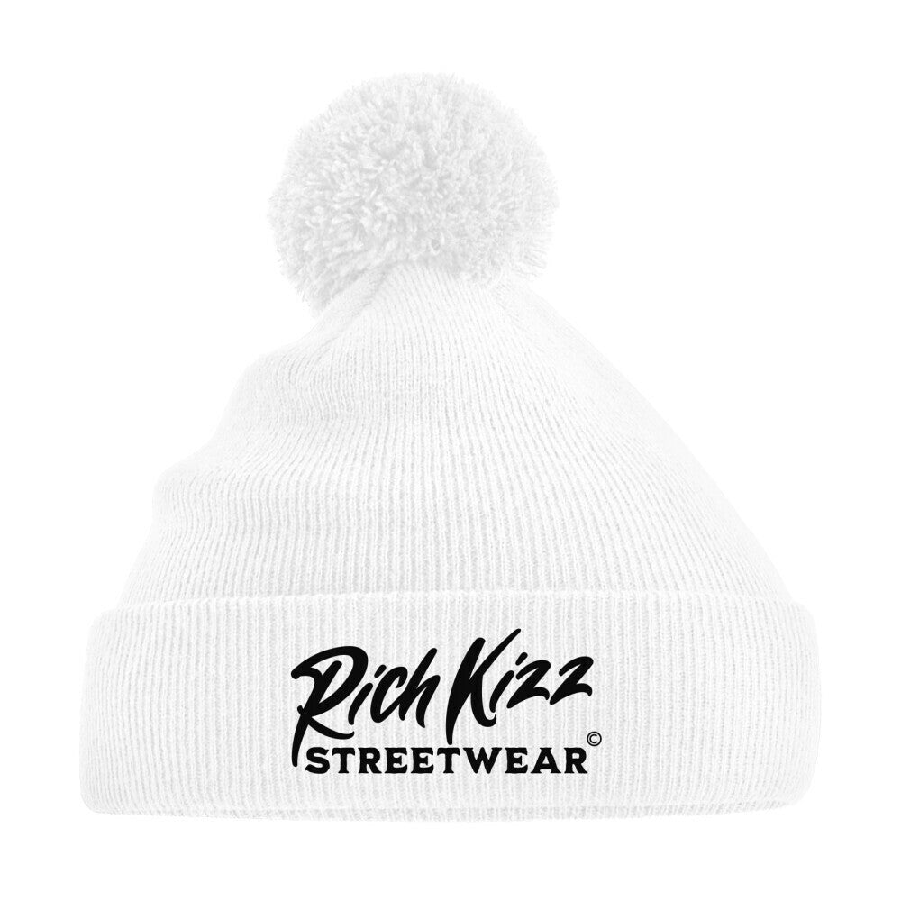 Bommelmütze Girls Richkizz Streetwear weiss