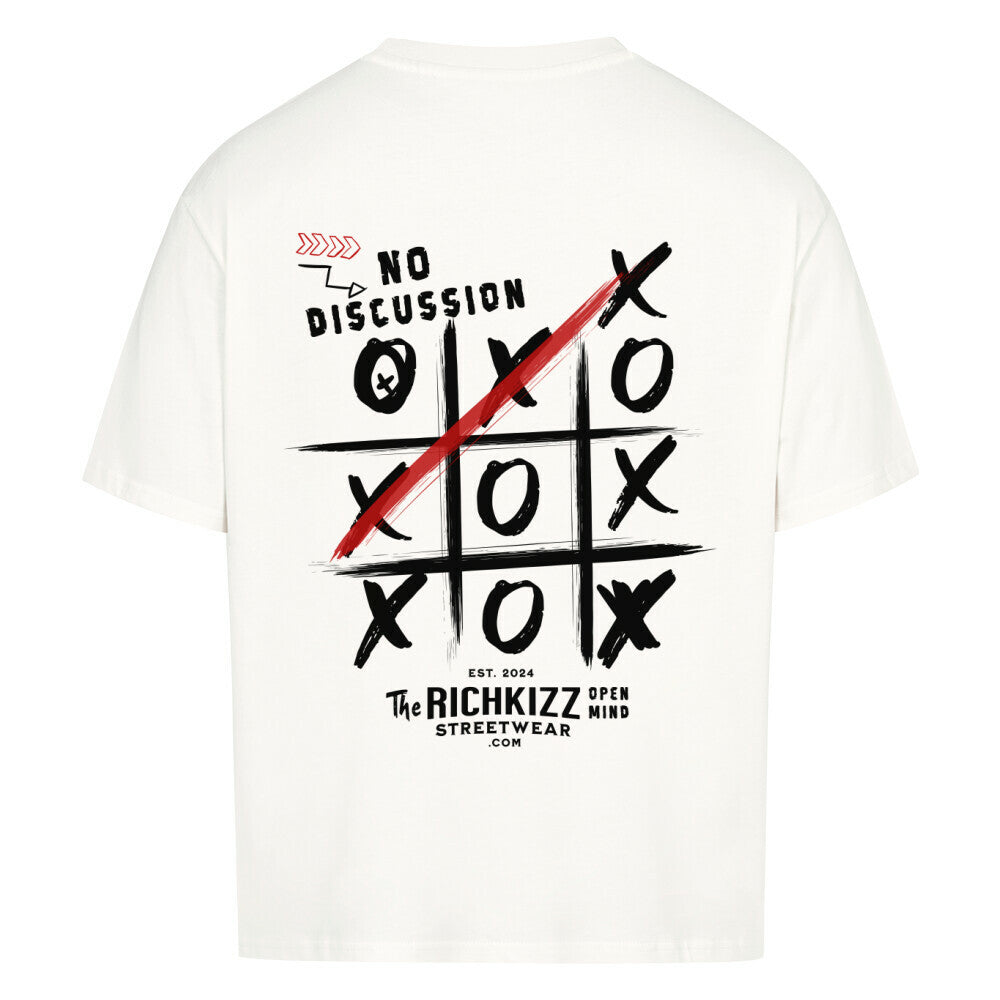 Box Tee oversize tic tac toe shirt männer von Richkizz weiss