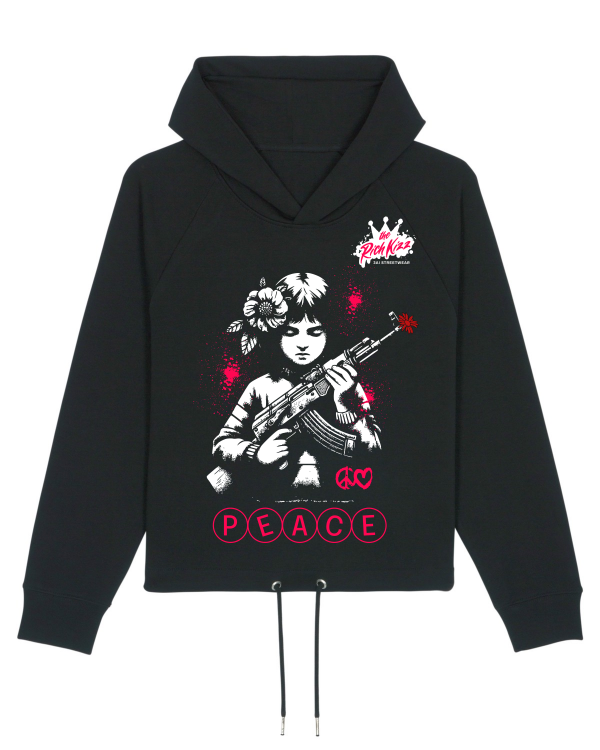 Frauen Hoodie wide peace - 3AI Streetwear