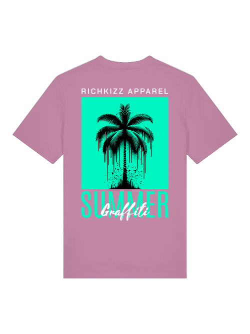 Herren Shirt Richkizz Summer Graffiti mint print - 3AI Streetwear