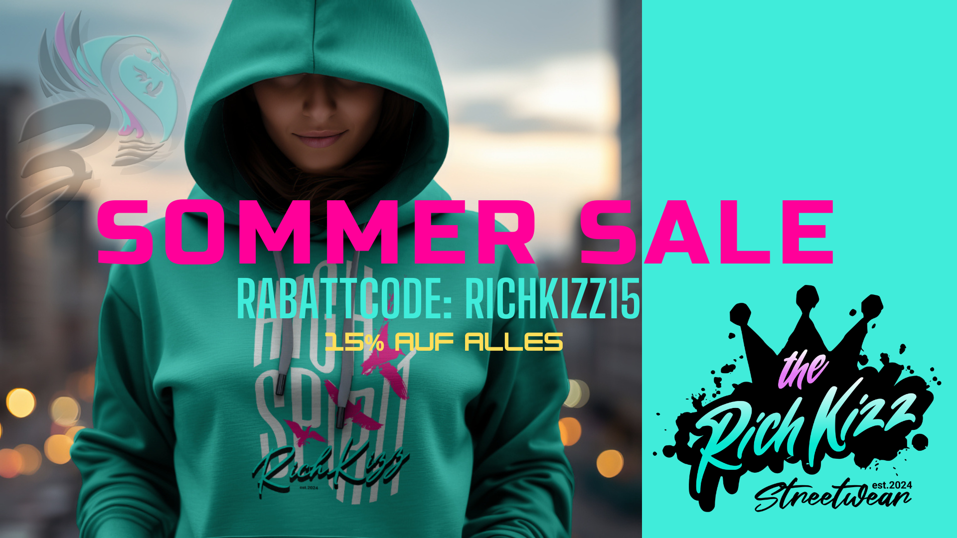 Video laden: sommer sale 15% auf unsere streetwear von richkizz apparel shirts und hoodies